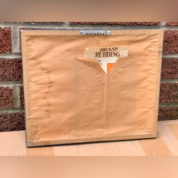 1987 Vintage Handmade Salisbury Cathedral Framed 12” x 10” Lion Brass Rubbing - Picture 16 of 16